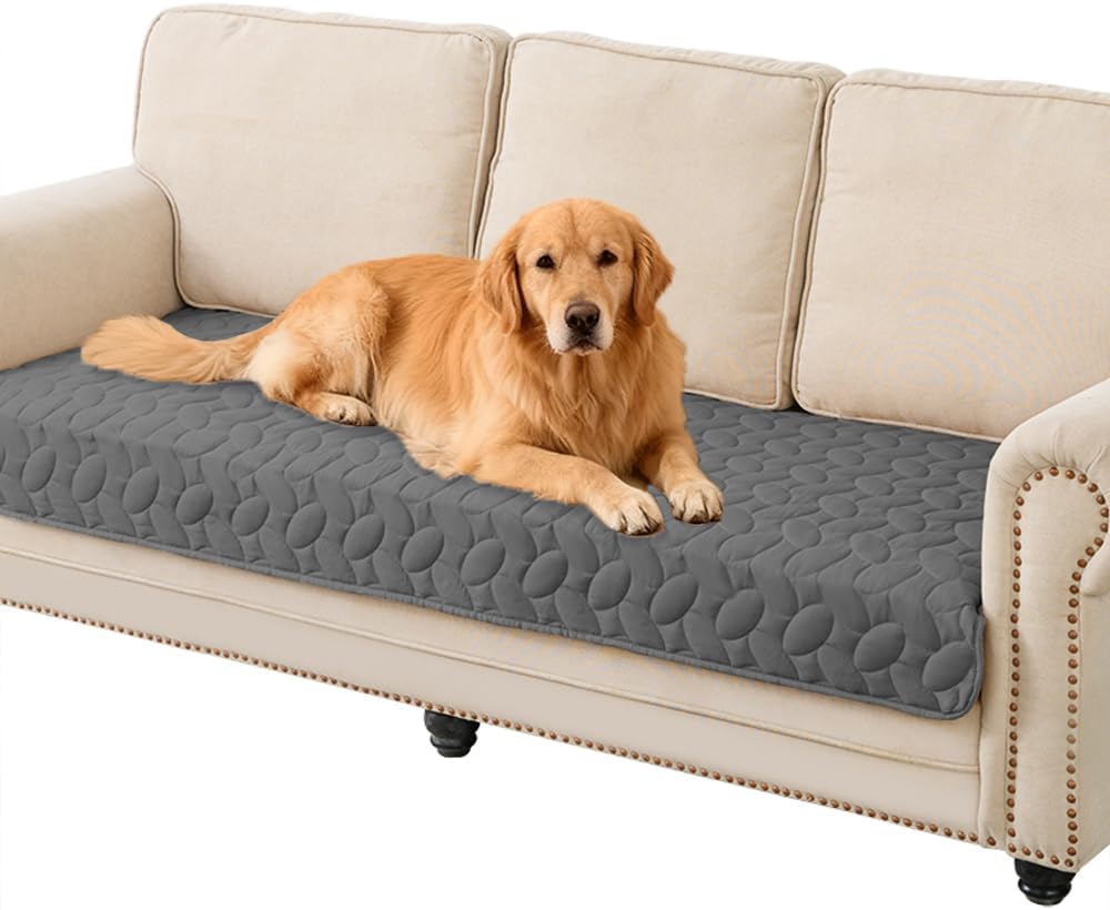 SIXLON Pet Bed Cover Dog Bed Blanket for Sofa and Furniture Waterproof New Pattern Design (30x70 Inch, Dark Grey)