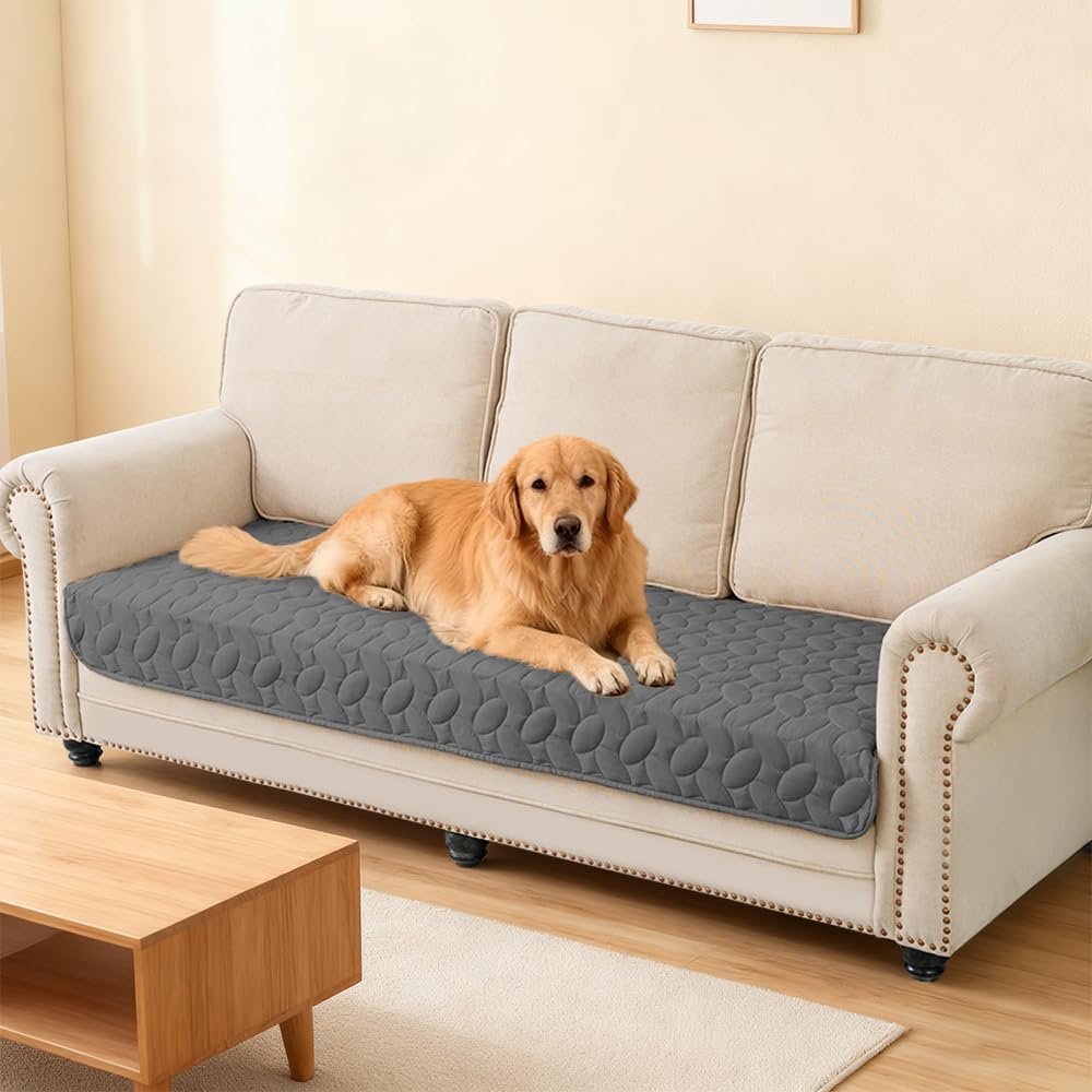 SIXLON Pet Bed Cover Dog Bed Blanket for Sofa and Furniture Waterproof New Pattern Design (30x70 Inch, Dark Grey)