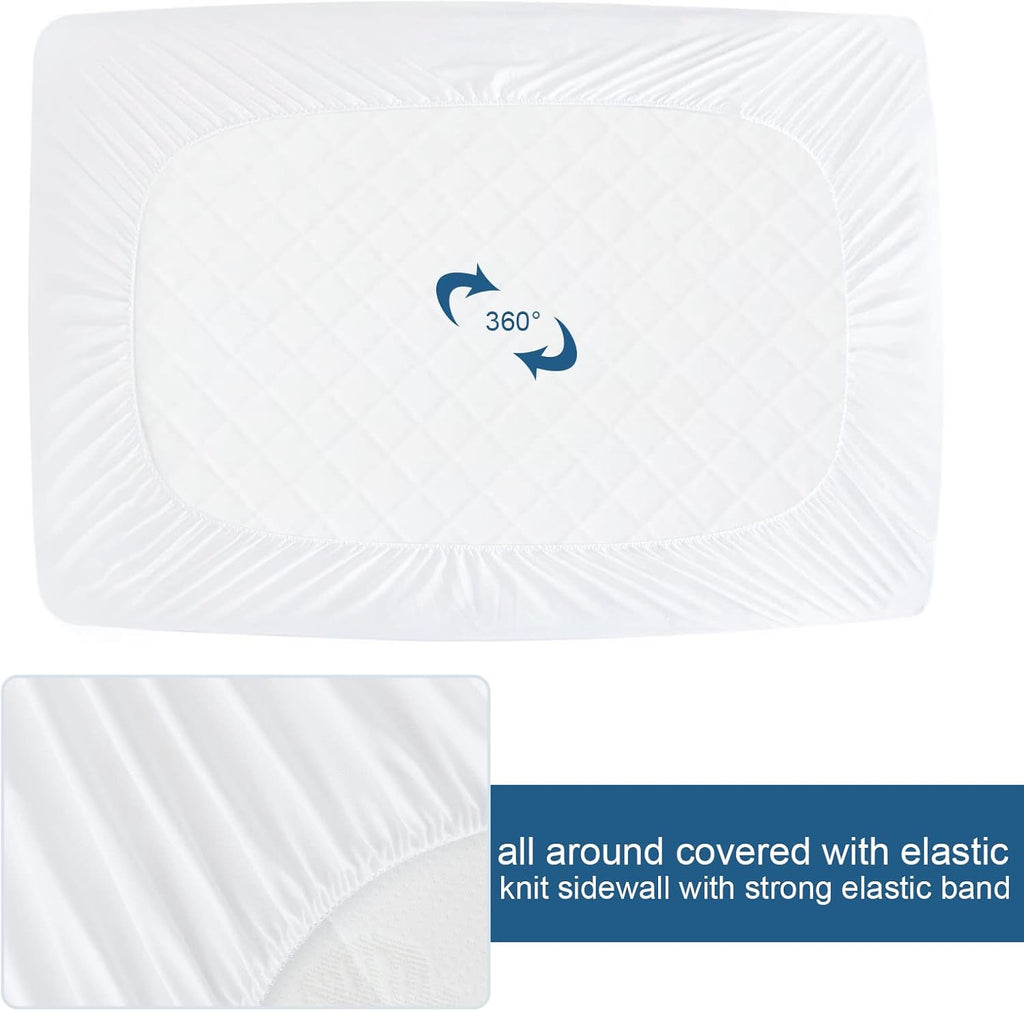 SIXLON Queen Size Mattress Protector Waterproof,Absorbent Fitted Sheet