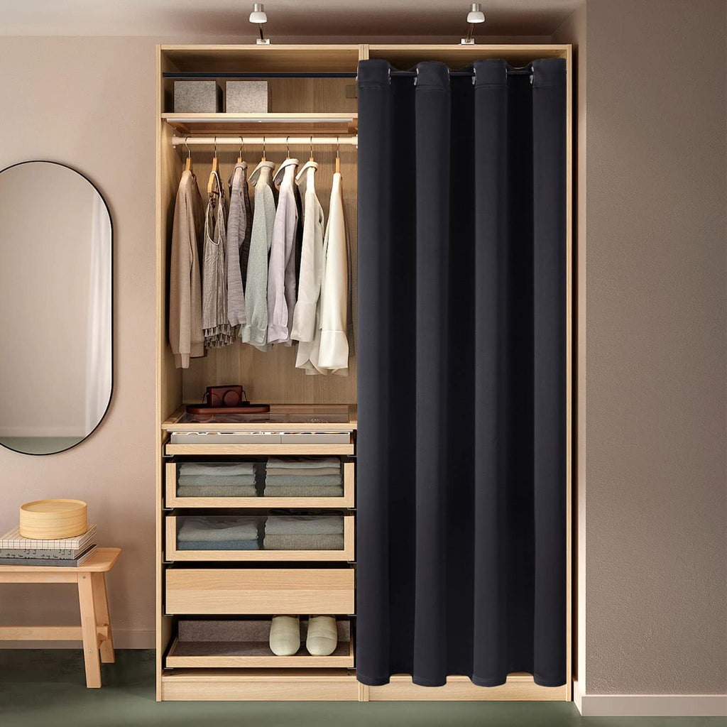 SIXLON Blackout Curtains Door Curtain for Doorway Privacy Closet Drapes