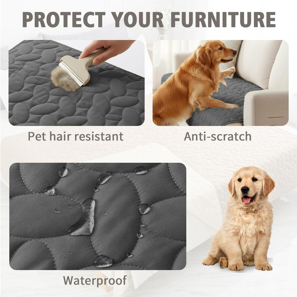 SIXLON Pet Bed Cover Dog Bed Blanket for Sofa and Furniture Waterproof New Pattern Design (30x70 Inch, Dark Grey)