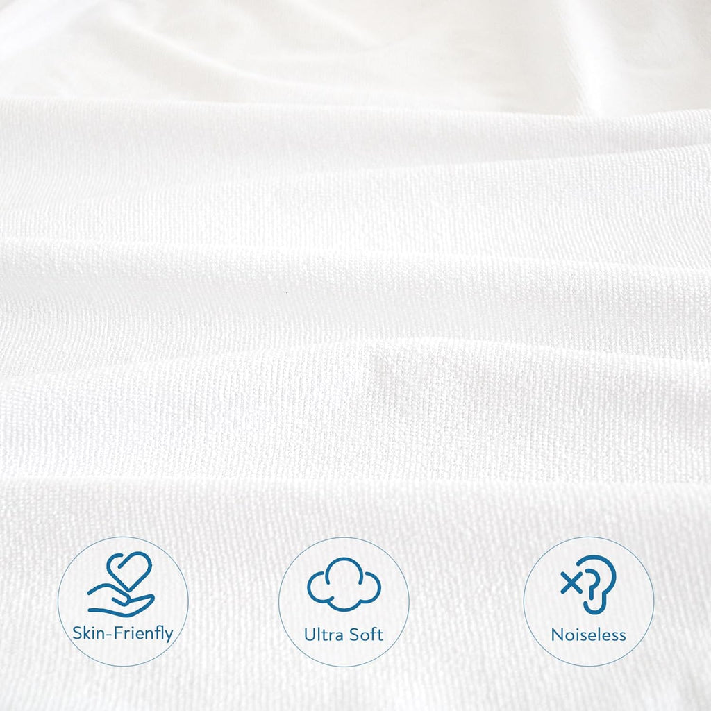 SIXLON Queen Size Mattress Protector Waterproof,Absorbent Fitted Sheet