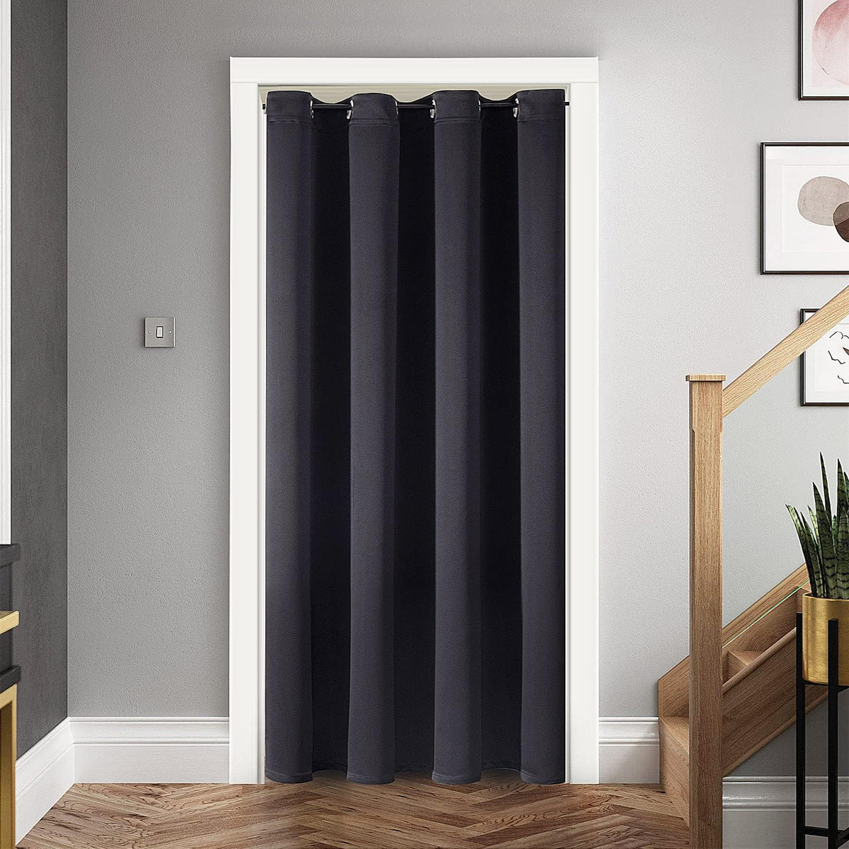 SIXLON Blackout Curtains Door Curtain for Doorway Privacy Closet Drapes