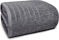 SIXLON 1 Piece Jumbo Bath Sheet 40 x 80 Inches, Dark Grey